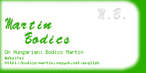 martin bodics business card